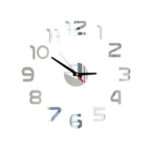 Load image into Gallery viewer, 3D Modern Mirror Digital Display Home Use Art Modern European Style Wall Clock DIY Stickers Home Decoration Accessories Watch