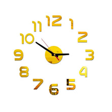 Load image into Gallery viewer, 3D Modern Mirror Digital Display Home Use Art Modern European Style Wall Clock DIY Stickers Home Decoration Accessories Watch